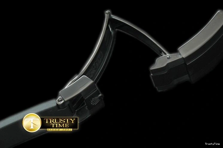 0315 ROLACC009 – Black Rubber Strap 20 18 with PVD Insignia Clasp Casual 834